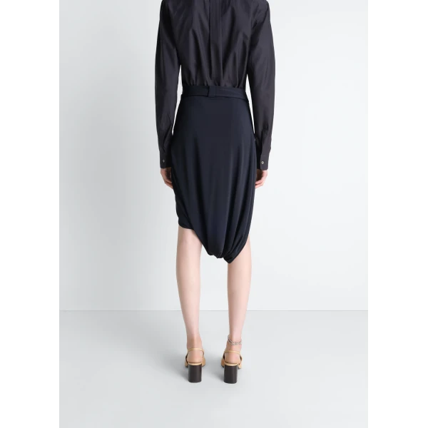 Lemaire Soft Wrap Skirt in Viscose Crepe Jersey - Skirts - Parisian Minimalist Luxury at Luxury Shoes 