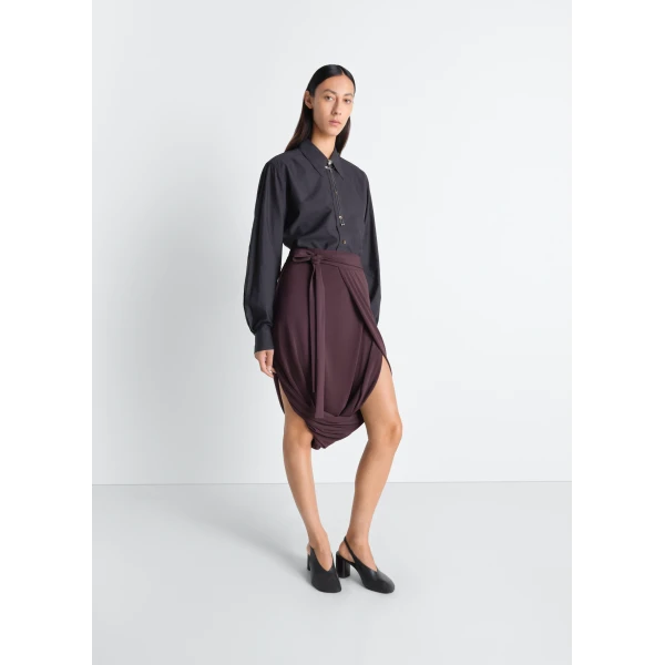 Lemaire Soft Wrap Skirt in Viscose Crepe Jersey - Skirts - Parisian Minimalist Luxury at Luxury Shoes 