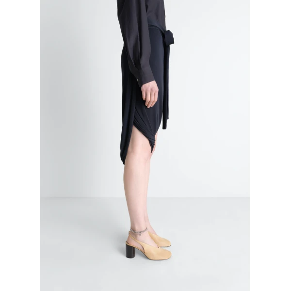 Lemaire Soft Wrap Skirt in Viscose Crepe Jersey - Skirts - Parisian Minimalist Luxury at Luxury Shoes 