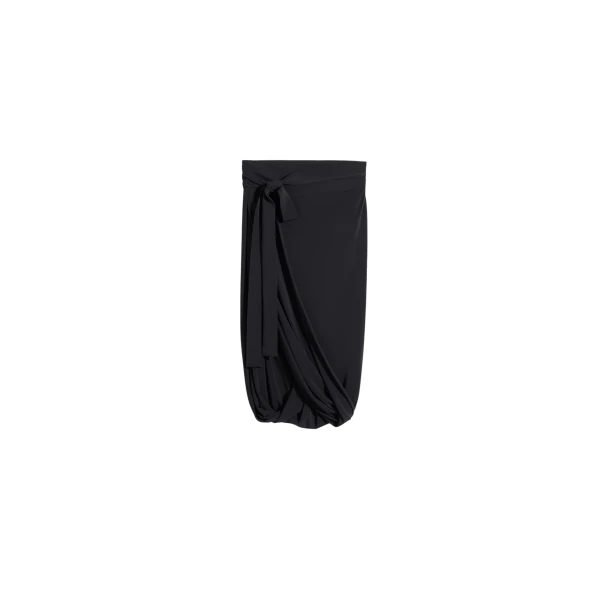 Lemaire Soft Wrap Skirt in Viscose Crepe Jersey - Skirts - Parisian Minimalist Luxury at Luxury Shoes 