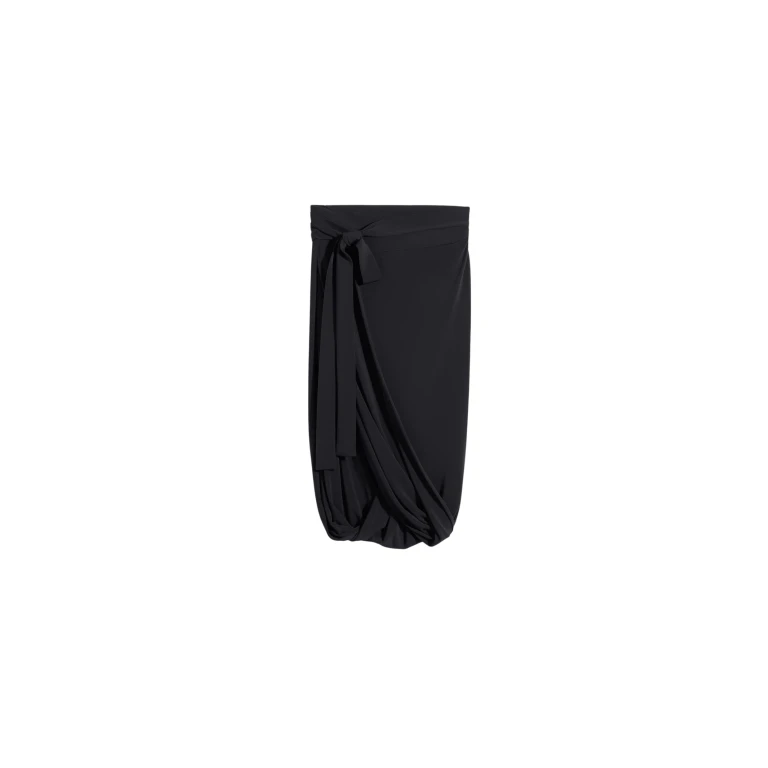 Lemaire Soft Wrap Skirt in Viscose Crepe Jersey - Skirts - Parisian Minimalist Luxury at Luxury Shoes 