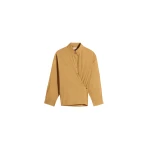 Lemaire Straight Collar Twisted Shirt in Washed Cotton Silk - Tops - Parisian Minimalist Luxury at Luxury Shoes 