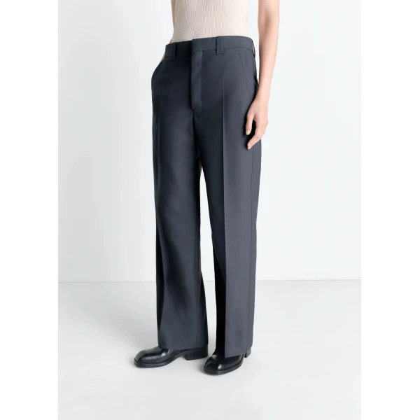 Lemaire Straight Tailored Pants in Polywool - Pants - Parisian Minimalist Luxury at Luxury Shoes 