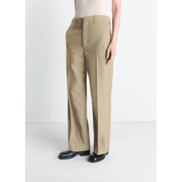 Lemaire Straight Tailored Pants in Polywool - Pants - Parisian Minimalist Luxury at Luxury Shoes 