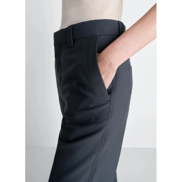 Lemaire Straight Tailored Pants in Polywool - Pants - Parisian Minimalist Luxury at Luxury Shoes 