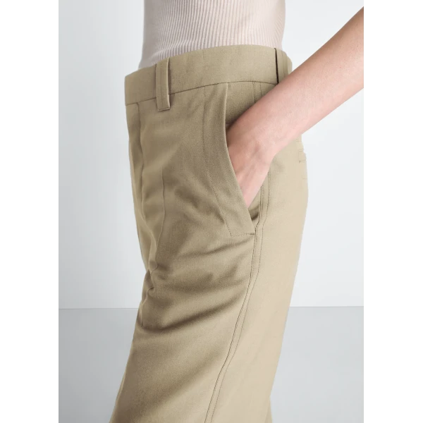 Lemaire Straight Tailored Pants in Polywool - Pants - Parisian Minimalist Luxury at Luxury Shoes 