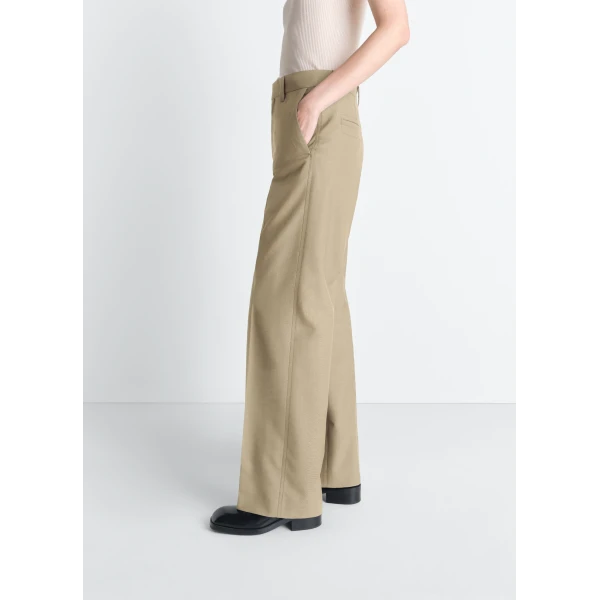 Lemaire Straight Tailored Pants in Polywool - Pants - Parisian Minimalist Luxury at Luxury Shoes 