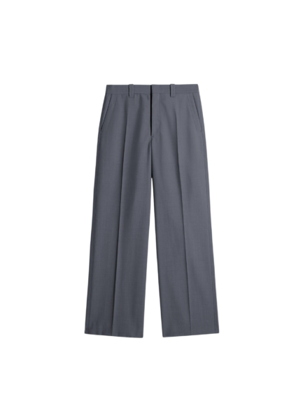 Lemaire Straight Tailored Pants in Polywool - Pants - Parisian Minimalist Luxury at Luxury Shoes 