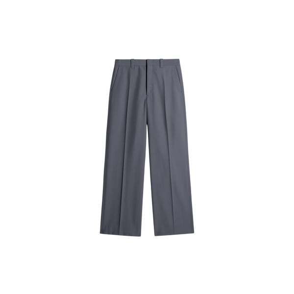 Lemaire Straight Tailored Pants in Polywool - Pants - Parisian Minimalist Luxury at Luxury Shoes 