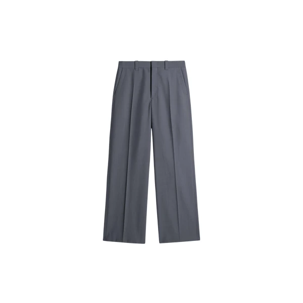 Lemaire Straight Tailored Pants in Polywool - Pants - Parisian Minimalist Luxury at Luxury Shoes 