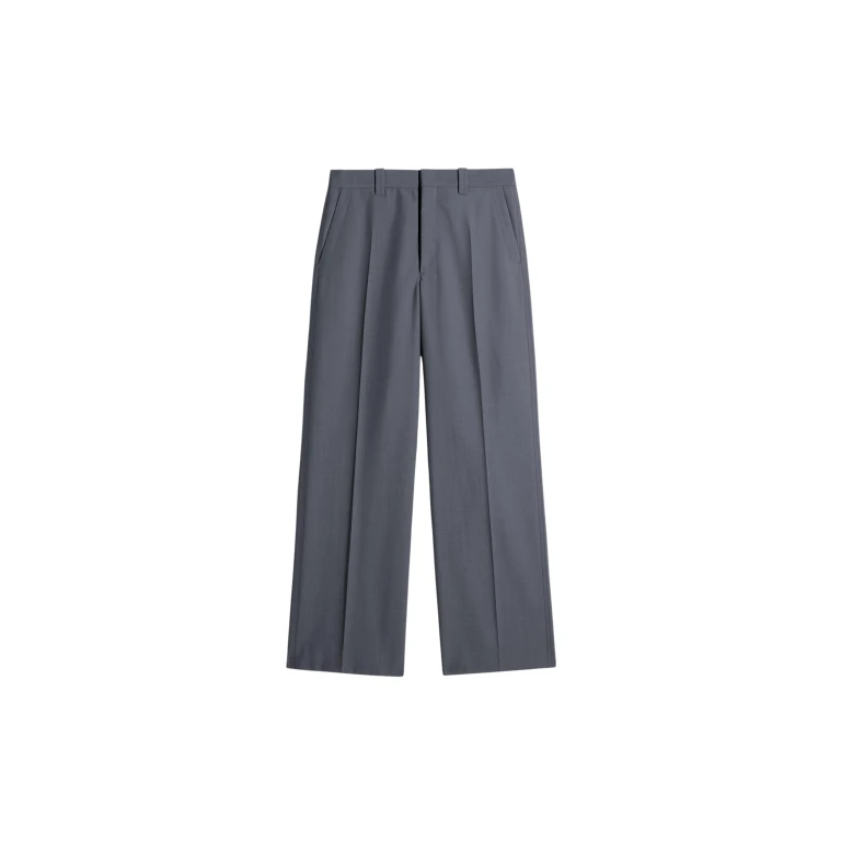 Lemaire Straight Tailored Pants in Polywool - Pants - Parisian Minimalist Luxury at Luxury Shoes 