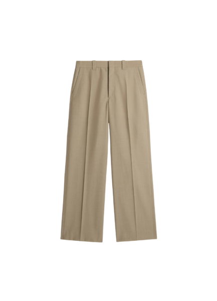 Lemaire Straight Tailored Pants in Polywool - Pants - Parisian Minimalist Luxury at Luxury Shoes 