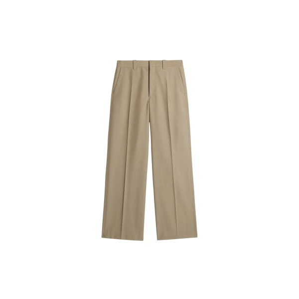 Lemaire Straight Tailored Pants in Polywool - Pants - Parisian Minimalist Luxury at Luxury Shoes 