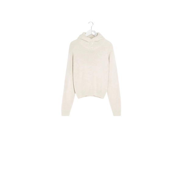 Lemaire Sweater with Hood in Wool Alpaca - Knitwear - Parisian Minimalist Luxury at Luxury Shoes 