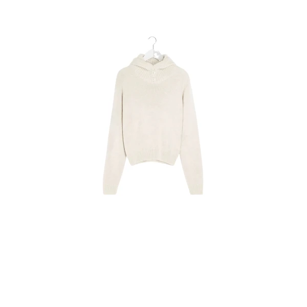 Lemaire Sweater with Hood in Wool Alpaca - Knitwear - Parisian Minimalist Luxury at Luxury Shoes 