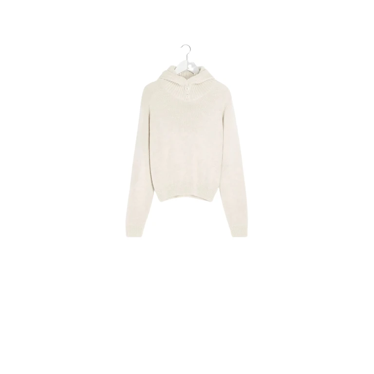 Lemaire Sweater with Hood in Wool Alpaca - Knitwear - Parisian Minimalist Luxury at Luxury Shoes 