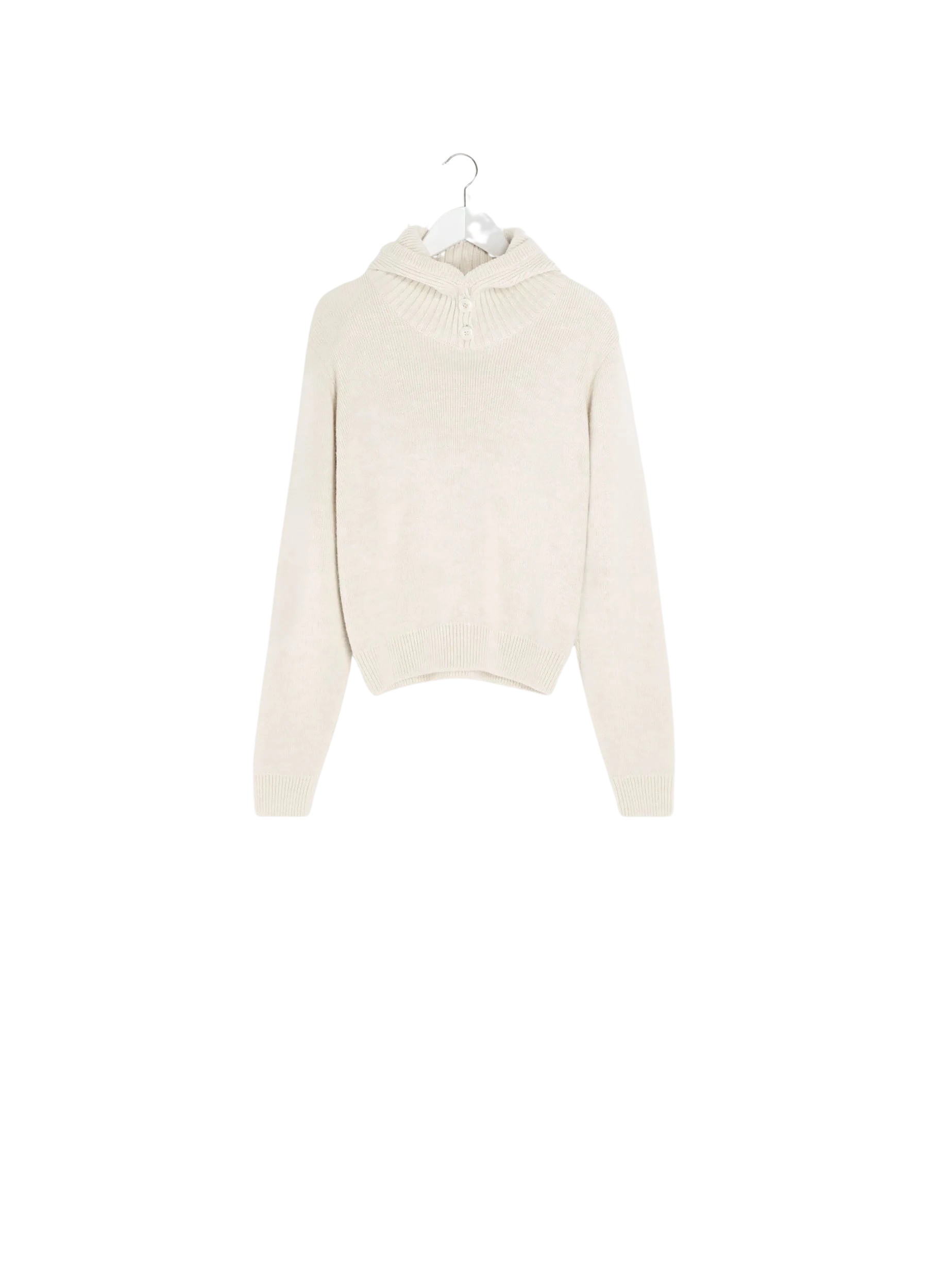 Lemaire Sweater with Hood in Wool Alpaca - Knitwear - Parisian Minimalist Luxury at Luxury Shoes 