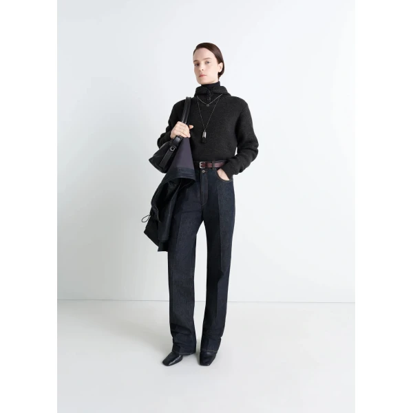 Lemaire Sweater with Hood in Wool Alpaca - Knitwear - Parisian Minimalist Luxury at Luxury Shoes 