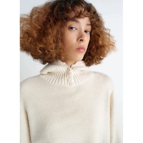 Lemaire Sweater with Hood in Wool Alpaca - Knitwear - Parisian Minimalist Luxury at Luxury Shoes 