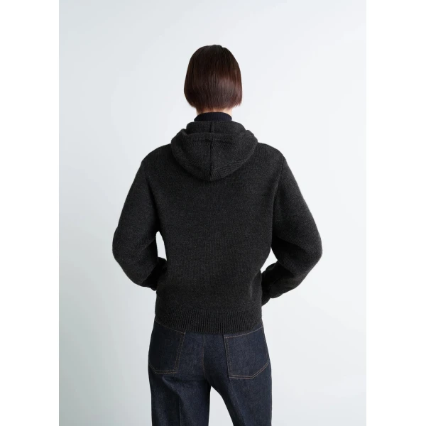 Lemaire Sweater with Hood in Wool Alpaca - Knitwear - Parisian Minimalist Luxury at Luxury Shoes 