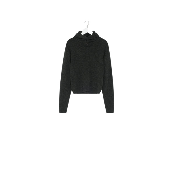 Lemaire Sweater with Hood in Wool Alpaca - Knitwear - Parisian Minimalist Luxury at Luxury Shoes 