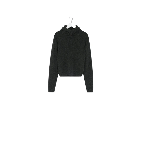 Lemaire Sweater with Hood in Wool Alpaca - Knitwear - Parisian Minimalist Luxury at Luxury Shoes 