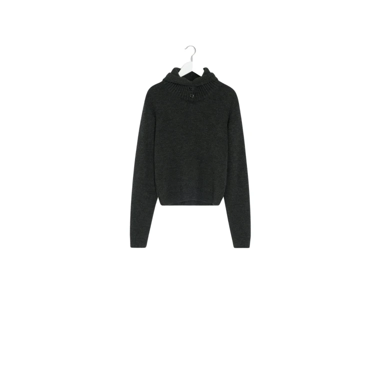 Lemaire Sweater with Hood in Wool Alpaca - Knitwear - Parisian Minimalist Luxury at Luxury Shoes 