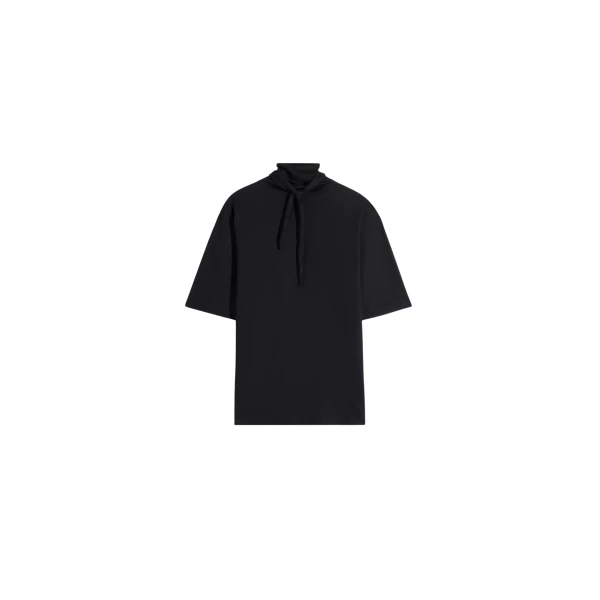 Lemaire T-shirt with Foulard in Jersey - Tops - Parisian Minimalist Luxury at Luxury Shoes 