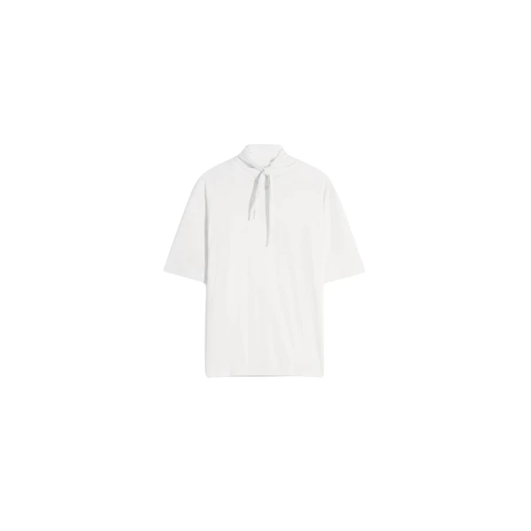 Lemaire T-shirt with Foulard in Jersey - Tops - Parisian Minimalist Luxury at Luxury Shoes 