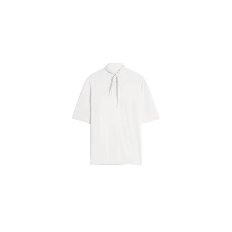 Lemaire T-shirt with Foulard in Jersey - Tops - Parisian Minimalist Luxury at Luxury Shoes 