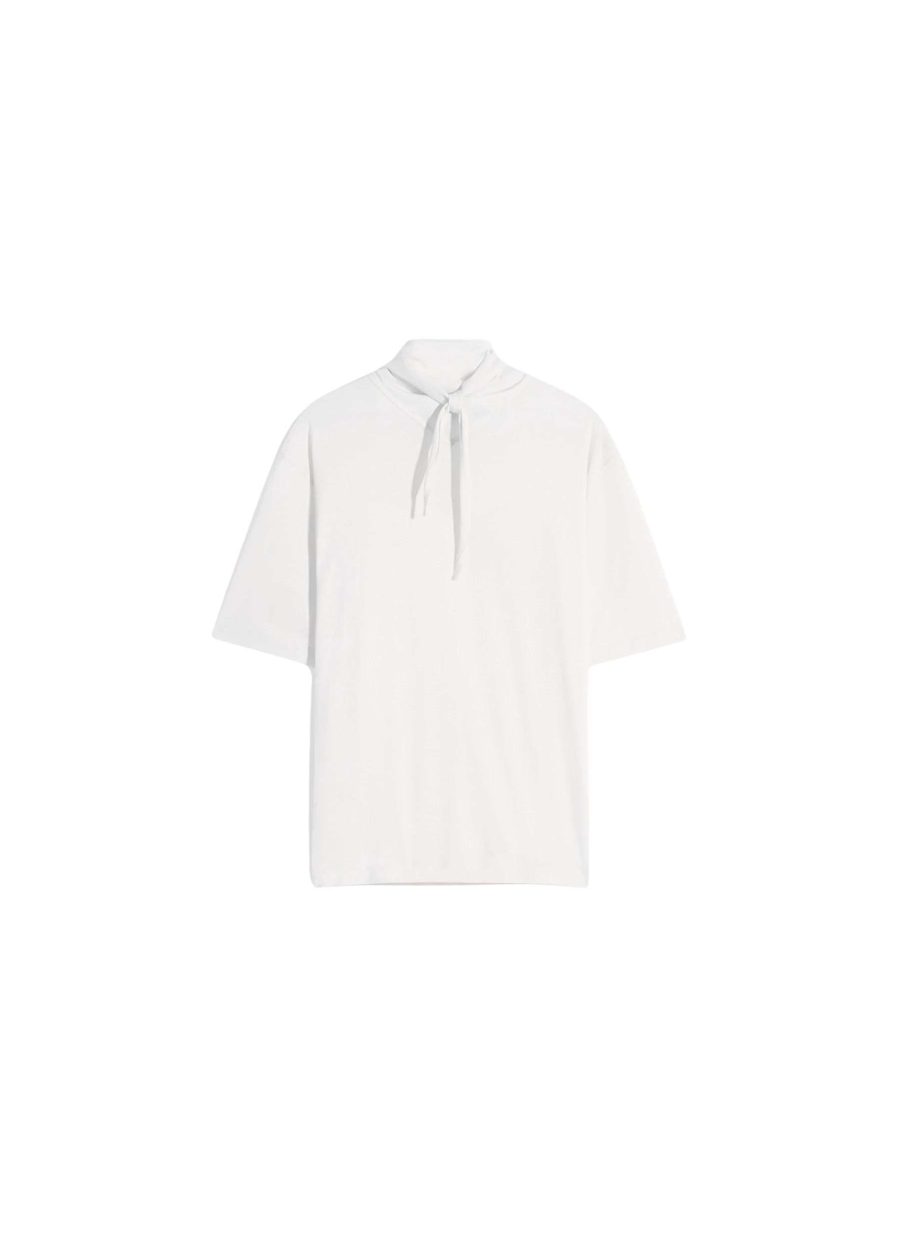 Lemaire T-shirt with Foulard in Jersey - Tops - Parisian Minimalist Luxury at Luxury Shoes 