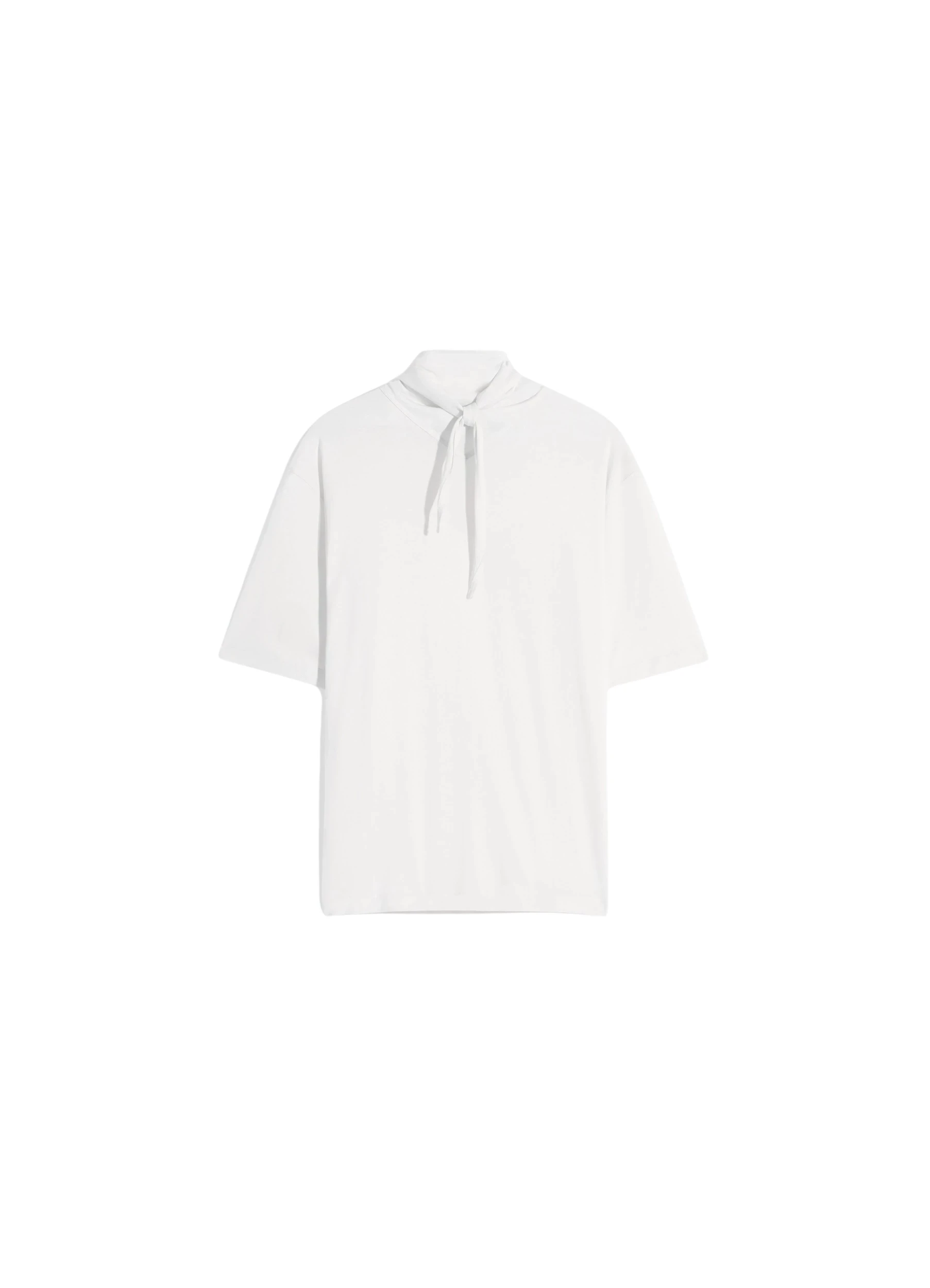 Lemaire-T-shirt-with-Foulard-in-Jersey-coveti55593_nobg Lemaire T-shirt with Foulard in Jersey - Tops - Parisian Minimalist Luxury at Luxury Shoes