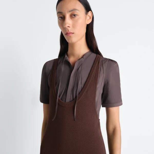 Lemaire Tank Top Mini Dress in Viscose Crepe, view 5