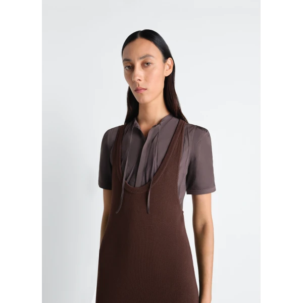 Lemaire Tank Top Mini Dress in Viscose Crepe - Dresses - Parisian Minimalist Luxury at Luxury Shoes 