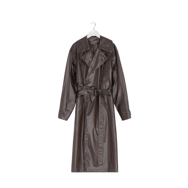 Lemaire Trench Coat in Coated Cotton - Coats - Parisian Minimalist Luxury at Luxury Shoes 