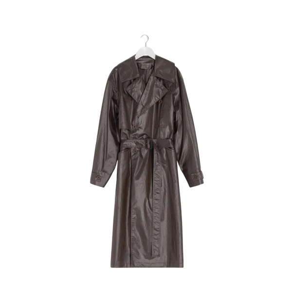 Lemaire Trench Coat in Coated Cotton - Coats - Parisian Minimalist Luxury at Luxury Shoes 