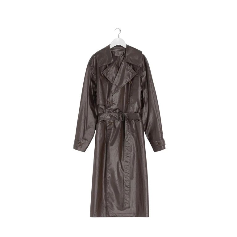Lemaire Trench Coat in Coated Cotton - Coats - Parisian Minimalist Luxury at Luxury Shoes 