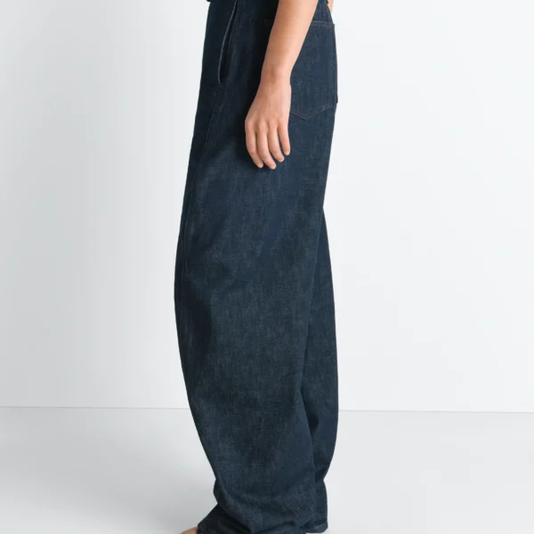 Lemaire Twisted Belted Pants in Denim, view 2