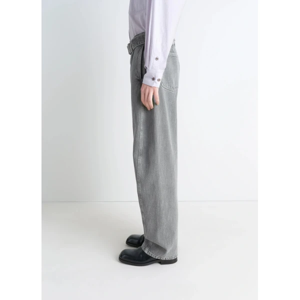 Lemaire Twisted Belted Pants in Denim, view 2