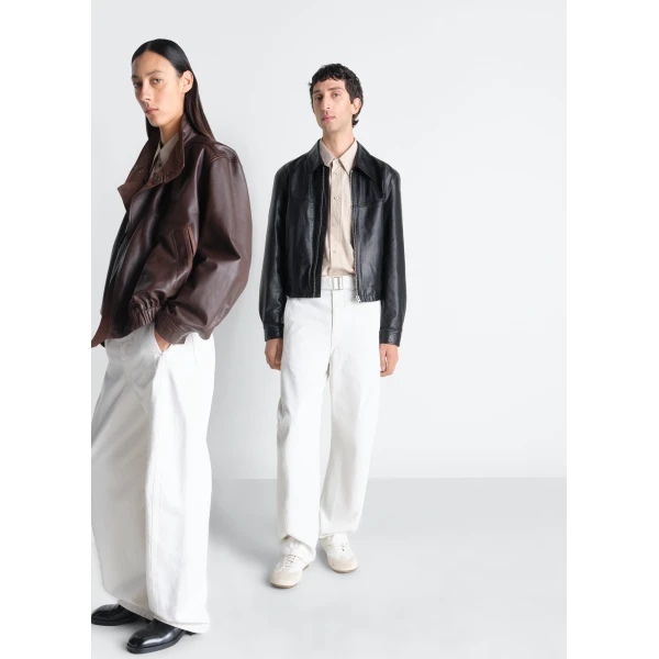 Lemaire Twisted Belted Pants in Denim - Pants - Parisian Minimalist Luxury at Luxury Shoes 