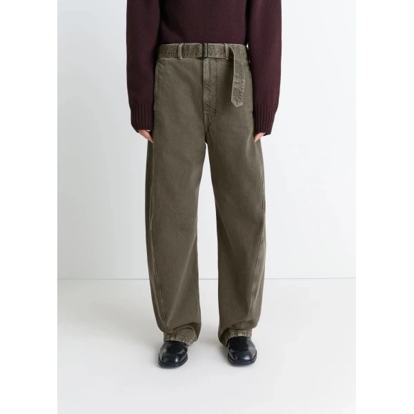 Lemaire Twisted Belted Pants in Denim, view 5