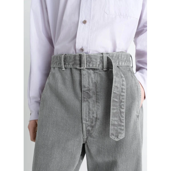 Lemaire Twisted Belted Pants in Denim, view 7