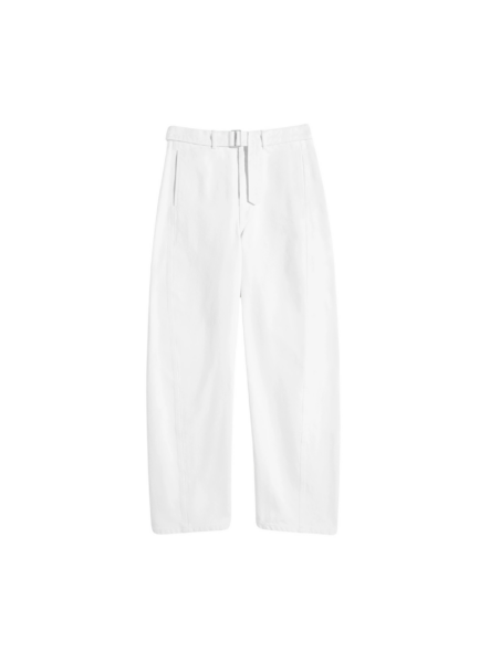 Lemaire Twisted Belted Pants in Denim - Pants - Parisian Minimalist Luxury at Luxury Shoes 