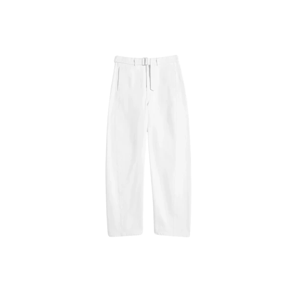 Lemaire Twisted Belted Pants in Denim - Pants - Parisian Minimalist Luxury at Luxury Shoes 