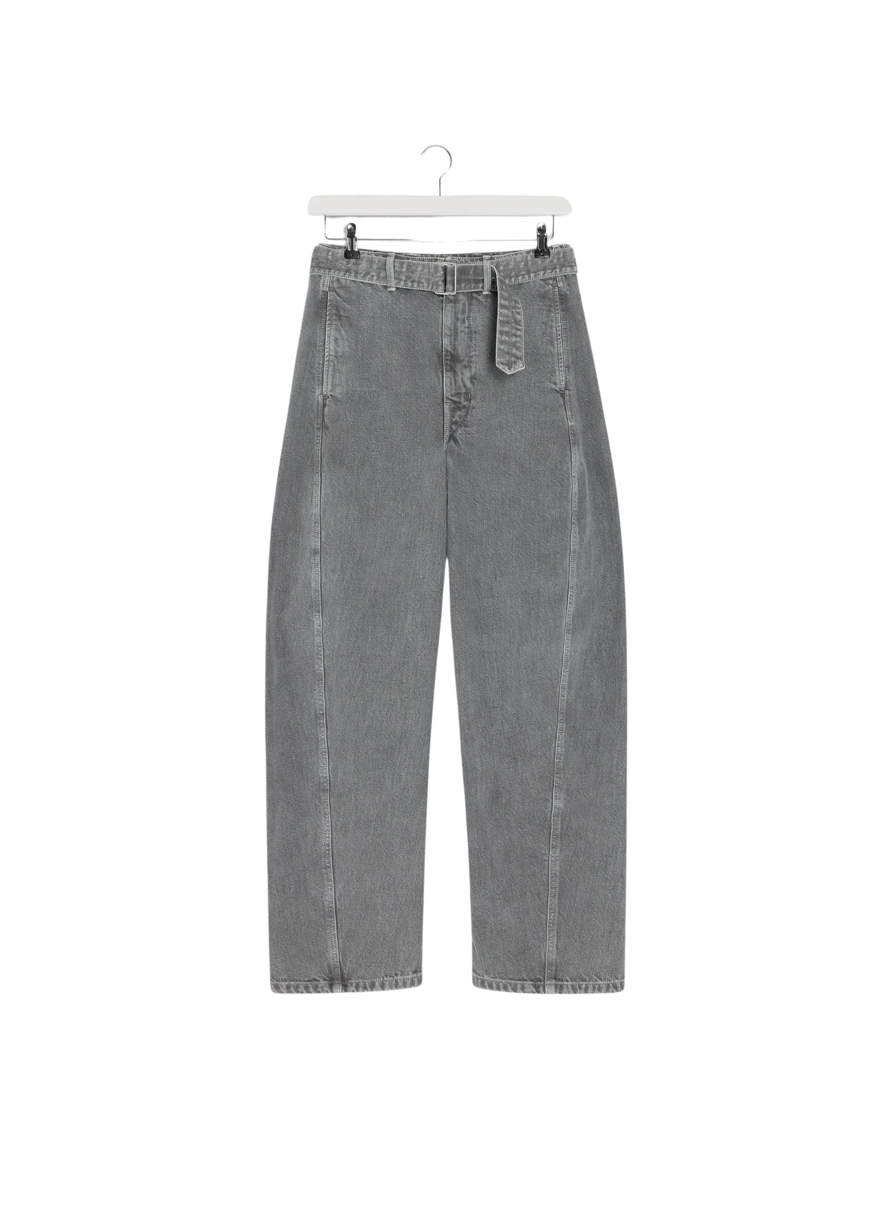 Lemaire Twisted Belted Pants in Denim - Pants - Parisian Minimalist Luxury at Luxury Shoes 