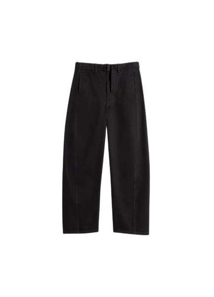 Lemaire Twisted Belted Pants in Denim - Pants - Parisian Minimalist Luxury at Luxury Shoes 