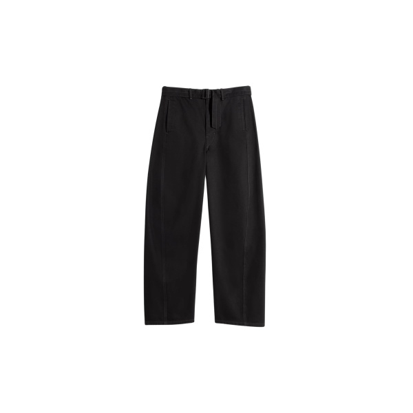 Lemaire Twisted Belted Pants in Denim - Pants - Parisian Minimalist Luxury at Luxury Shoes 