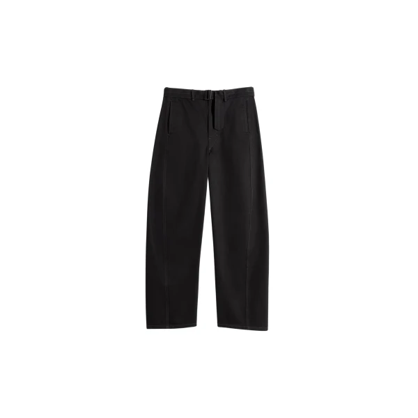 Lemaire Twisted Belted Pants in Denim - Pants - Parisian Minimalist Luxury at Luxury Shoes 