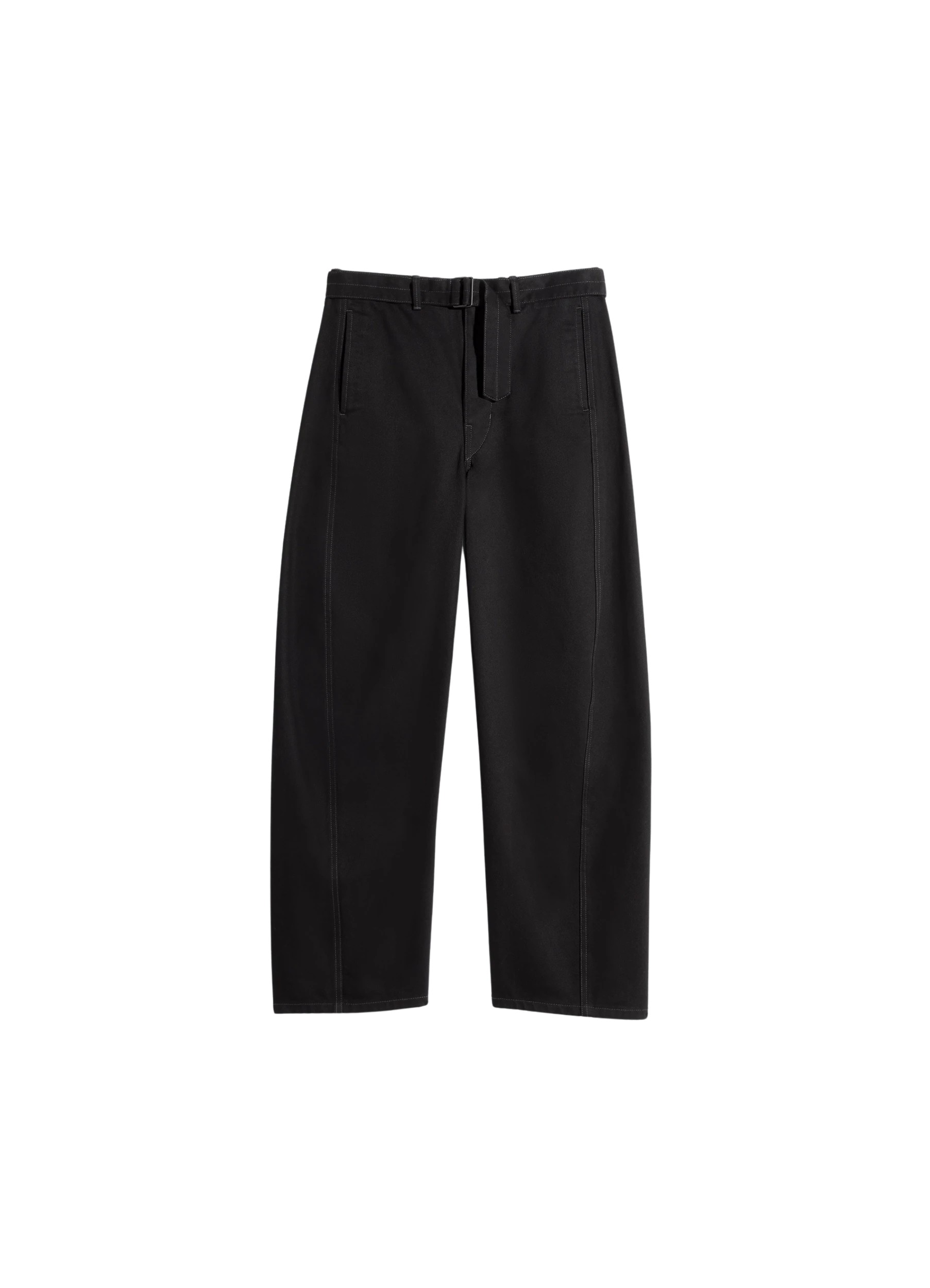 Lemaire Twisted Belted Pants in Denim - Pants - Parisian Minimalist Luxury at Luxury Shoes 