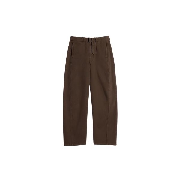 Lemaire Twisted Belted Pants in Dyed Heavy Broken Twill - Pants - Parisian Minimalist Luxury at Luxury Shoes 